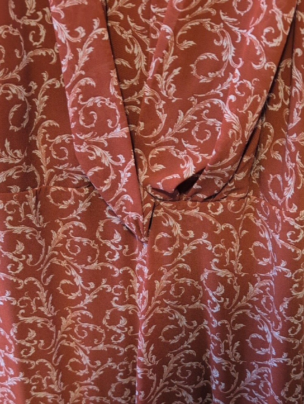 Blu Pepper Rust and Cream Floral Maxi Dress - Picture 5 of 5